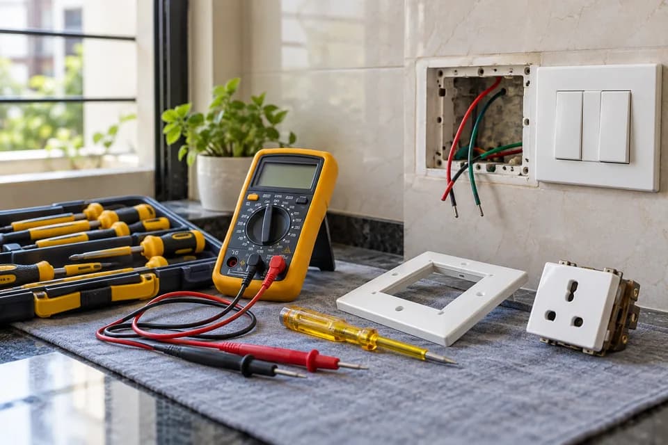 Insulated electrical tools and a meter for a home-service assessment